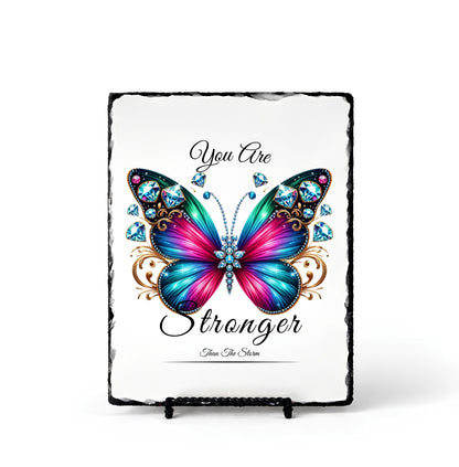 You Are Stronger Than Storm Personalized Scripture Slate