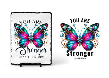 You Are Stronger Than Storm Personalized Scripture Slate