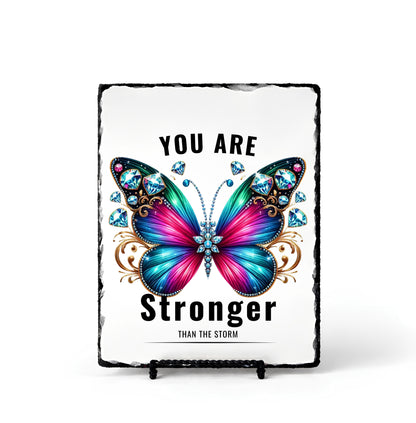 You Are Stronger Than Storm Personalized Scripture Slate