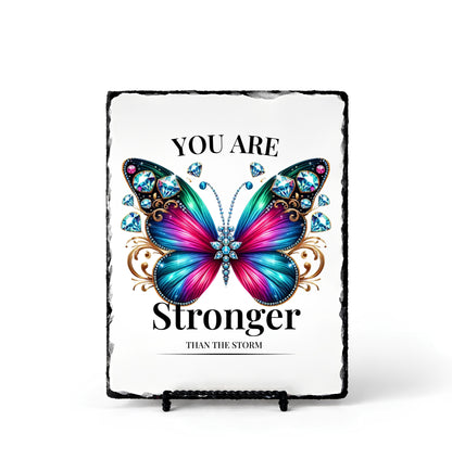 You Are Stronger Than Storm Personalized Scripture Slate
