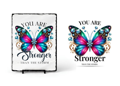You Are Stronger Than Storm Personalized Scripture Slate