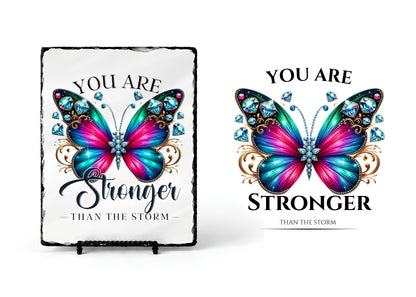 You Are Stronger Than Storm Personalized Scripture Slate