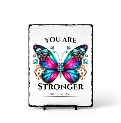You Are Stronger Than Storm Personalized Scripture Slate