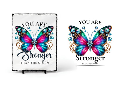 You Are Stronger Than Storm Personalized Scripture Slate