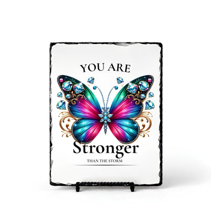 You Are Stronger Than Storm Personalized Scripture Slate