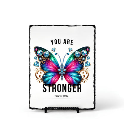 You Are Stronger Than Storm Personalized Scripture Slate