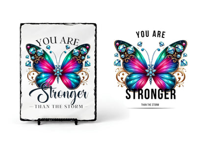 You Are Stronger Than Storm Personalized Scripture Slate