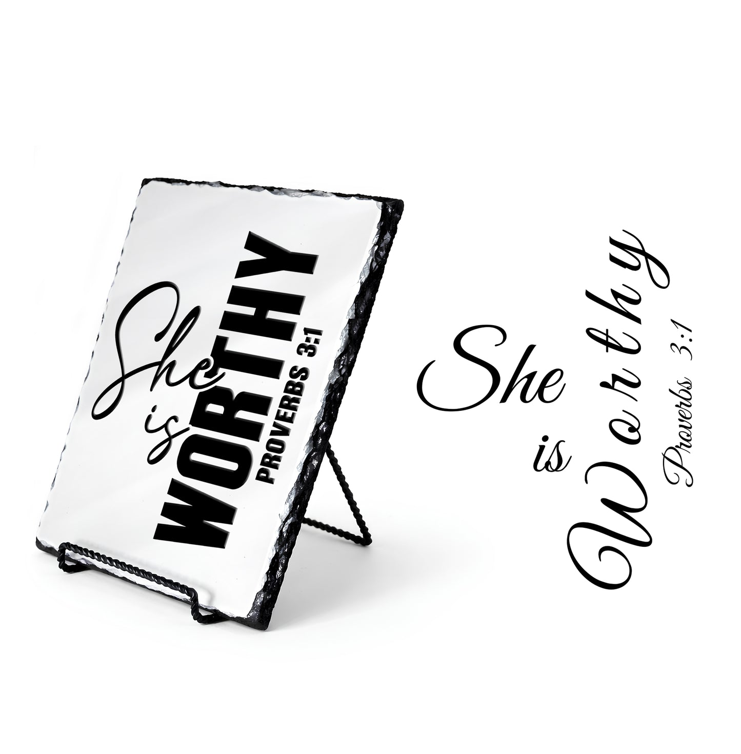 She Is Worthy Proverbs 3:1 Scripture Slate