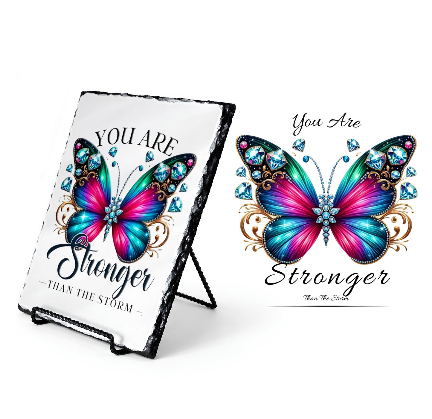 You Are Stronger Than Storm Personalized Scripture Slate