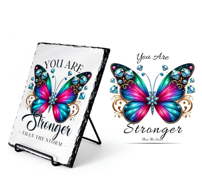 You Are Stronger Than Storm Personalized Scripture Slate